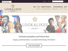 Tablet Screenshot of lookalikes.co.uk